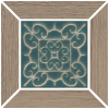 Вставка Kerama Marazzi Тровазо ID158 наборный коричневый тёмный матовый 13x13x0.9
