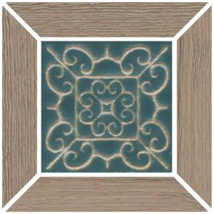 Вставка Kerama Marazzi Тровазо ID158 наборный коричневый тёмный матовый 13x13x0.9