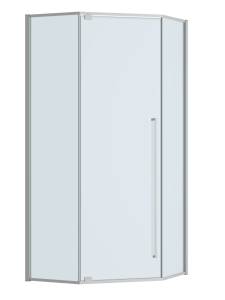 Душевой уголок Cezares PLANE-P-1-100-C-IN профиль сатин, стекло прозрачное, 100x100x195