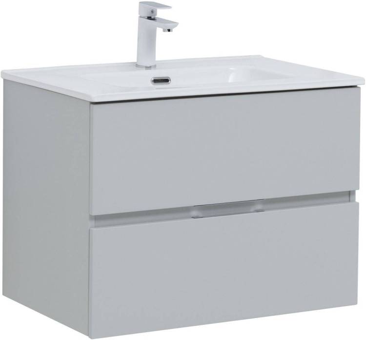 Тумба под раковину Aquanet Алвита New 70 303907 2 ящика, серый