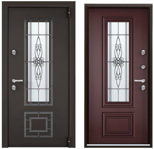 Входная стальная дверь Torex SNEGIR 20F MP 1740848 Букле коричневый/Белый (арт. КТ Белый) 2000x880