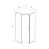 Душевой уголок Vincea Show VSP1-4SH100CLB 1000x1000, черный, стекло прозрачное фото 4
