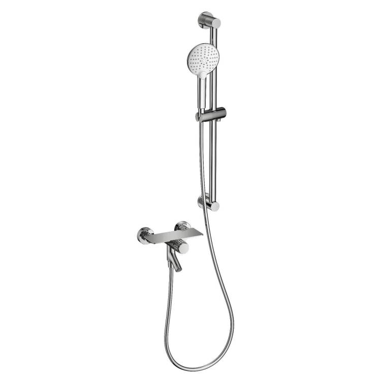 Смеситель для ванны Wonzon & Woghand WW-FE05L222-CR с душевым гарнитуром, хром