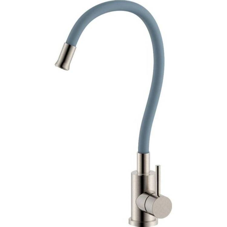 Смеситель для кухни Olive'S Balear 13435-3BLG с гибким изливом, серый