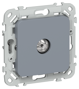 ТВ-розетка проходная тип M IEK Flite FI-A13-P-K35 маренго