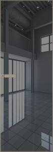 Межкомнатная дверь Profil Doors 1 AGN цвет профиля Никель матовый, стекло безопасное 4 мм зеркало серое 600x2000