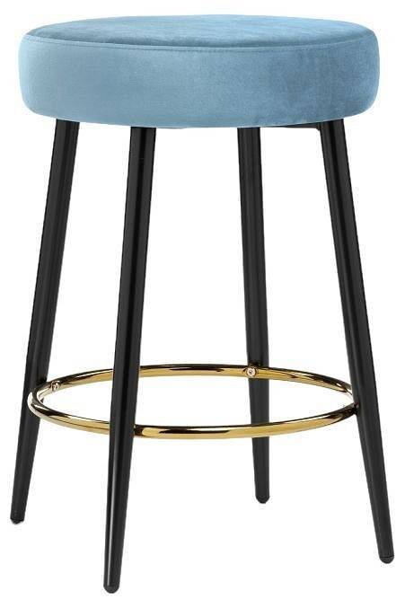 Стул барный Woodville Plato 15738 черный, голубой