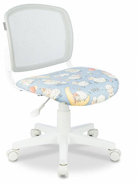 Кресло компьютерное Бюрократ CH-W296NX 1931494 голубой с цветным рисунком, светло-серый