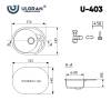 Мойка кухонная Ulgran Classic U-403-310 серый фото 3