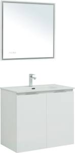 Мебель для ванной Aquanet Алвита new 80 подвесная, белая матовая, с дверками