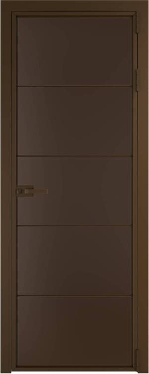 Межкомнатная дверь Profil Doors 5 AX цвет профиля Деорэ, стекло безопасное 6 мм монохром шоколад 800x2000