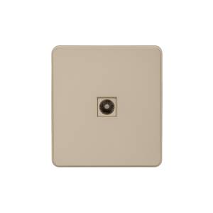 ТВ-розетка Kranz Round KR-78-0723-7 бежевый