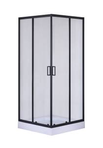 Душевой уголок Taliente TA-09092-1CB профиль матовый черный, стекло прозрачное, 90x90x195