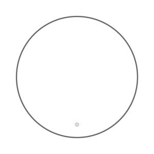 Зеркало Fixsen FX-1080F с LED подсветкой, графит, 80x80 см