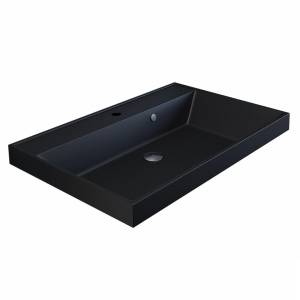 Раковина Uperwood Classic Quartz 291030022 черная матовая, космос, 80x45