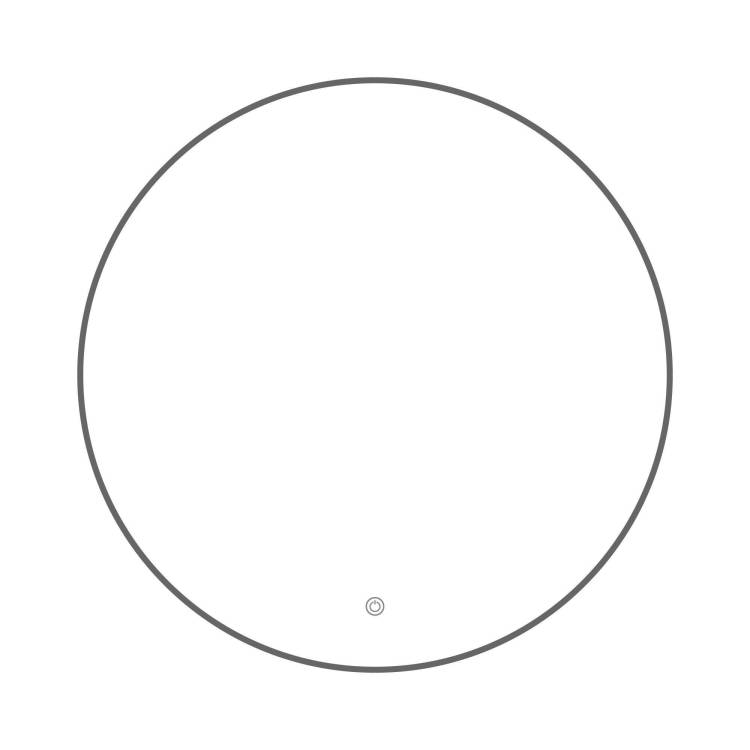 Зеркало Fixsen FX-1080F с LED подсветкой, графит, 80x80 см