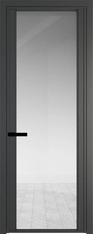 Межкомнатная дверь Profil Doors 2 AGP цвет профиля Серая ночь, стекло безопасное 6 мм прозрачное 800x2000