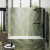 Шторка на ванну MaybahGlass MGV-793-6 80x140, поворотная, стекло сатин 6 мм, профиль черный, с полотенцедержателем фото 3