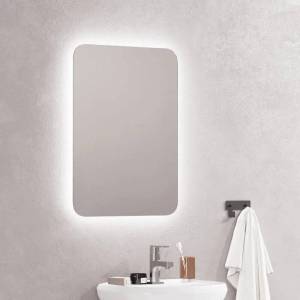 Зеркало Corozo Вега SD-00001554 с подсветкой, белое, 50x70 см