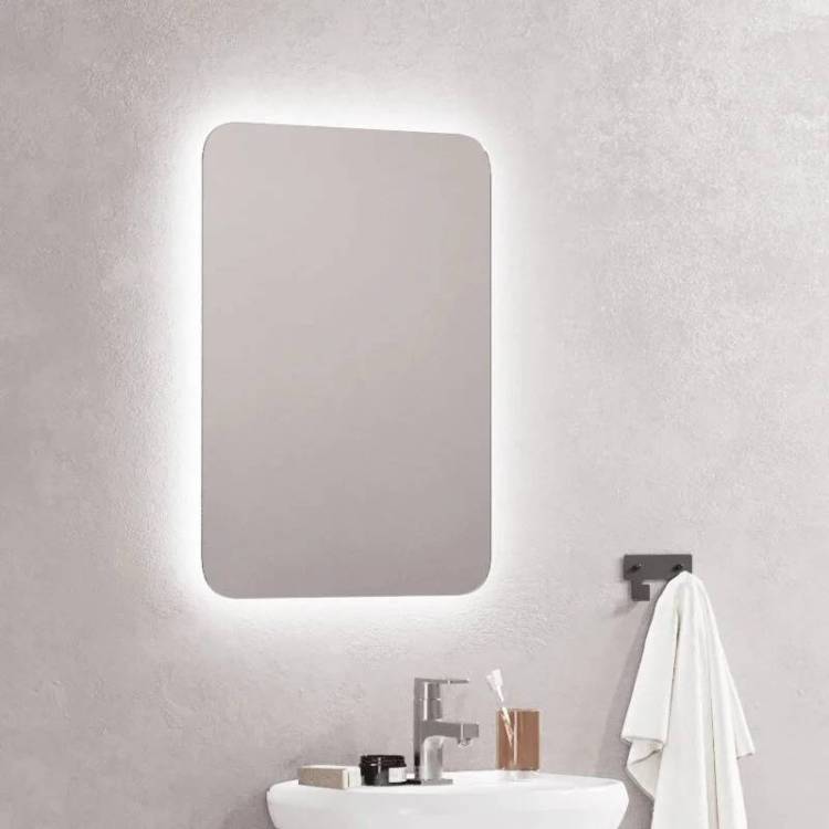 Зеркало Corozo Вега SD-00001554 с подсветкой, белое, 50x70 см