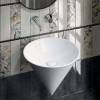 Мебельная раковина Kerama Marazzi Cono 44 подвесная, белая глянцевая фото 4