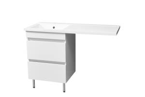 Тумба с раковиной Stella Polar Мадлен 120 SP-00000406 белый, раковина Мадлен 120