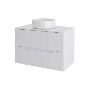 Тумба с раковиной Orange Line Li-70TuwMDF+B09-360W белый матовый, 70 см