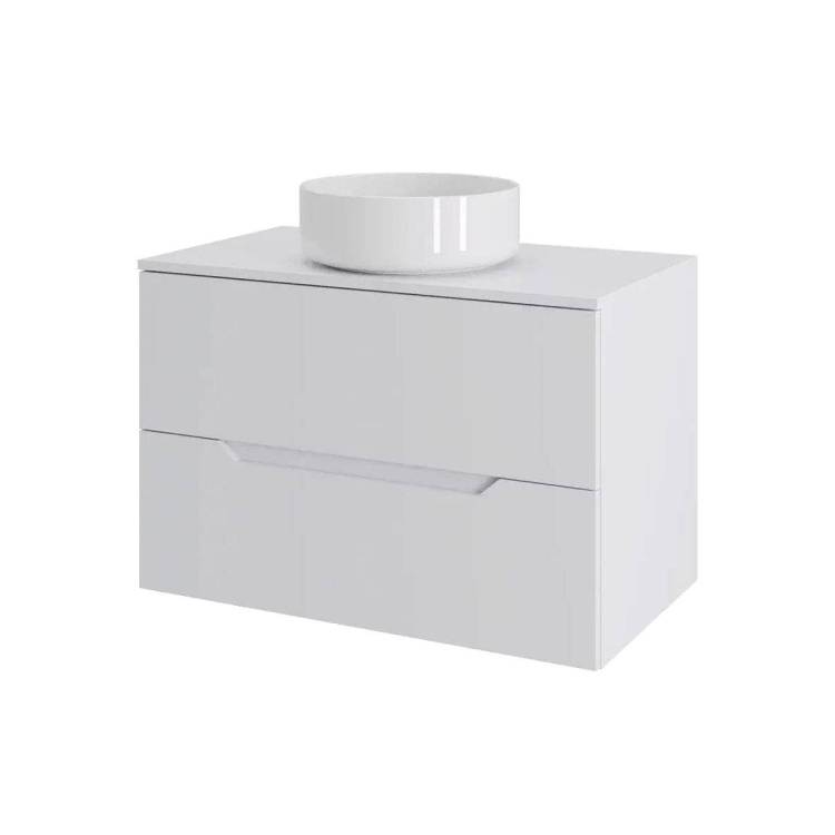 Тумба с раковиной Orange Line Li-70TuwMDF+B09-360W белый матовый, 70 см