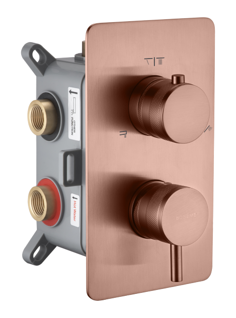 Смеситель для душа Boheme Cell 135-3-CB 2-х проходной, Copper Brushed