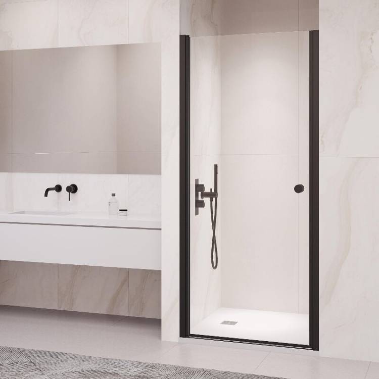 Душевая дверь в нишу RGW Passage PA-03B 54080307-14 профиль черный, стекло прозрачное, 70x195