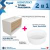 Тумба с раковиной Teymi Ritta подвесная, белый, дуб, 85 см, с раковиной Martta D36 фото 2