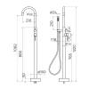 Смеситель для ванны Knotlor Eclipse SS-27/RB напольный, бронза фото 3