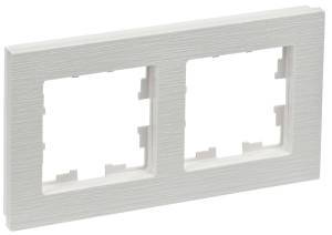 Рамка 2-постовая IEK Brite BR-M22-51-K01 белый рифленый