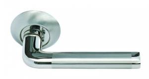 Дверная ручка Morelli MH-03 MH-03 SN/СP (Белый никель/хром) 2 шт.