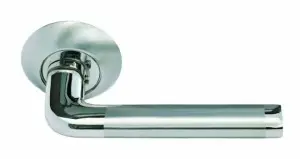 Дверная ручка Morelli MH-03 MH-03 SN/СP (Белый никель/хром) 2 шт.
