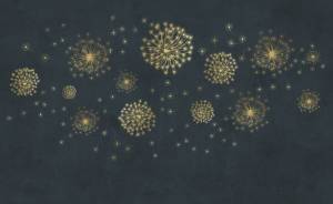 3D Фотообои Artegrafico «Летящие одуванчики на фактурном фоне» PL-036 акварель