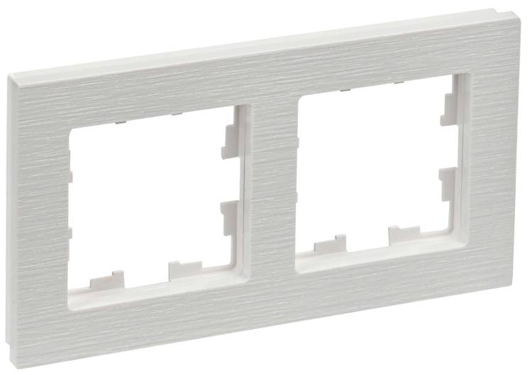 Рамка 2-постовая IEK Brite BR-M22-51-K01 белый рифленый