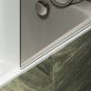 Шторка на ванну MaybahGlass MGV-789-6 80x140, поворотная, стекло бронза 6 мм, профиль черный, с полотенцедержателем фото 5