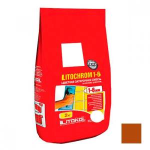 Затирочная смесь Litochrom 1-6 C.500 красный кирпич 2кг