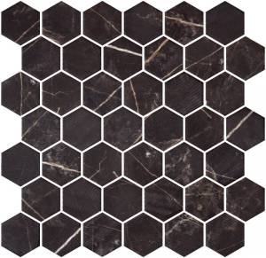 Мозаика Onix Mystic Glass Hexagon Marble Coimbra Antislip 28.4x28.6