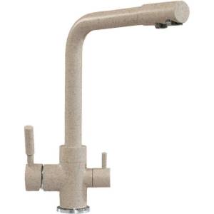 Смеситель для кухни Polygran 627536 Дуо высокий, песочный