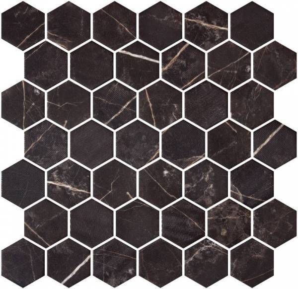 Мозаика Onix Mystic Glass Hexagon Marble Coimbra Antislip 28.4x28.6