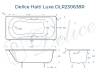 Чугунная ванна Delice Haiti Luxe DLR230638R 170x80, белая, с ручками, с ножками фото 9