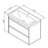 Тумба с раковиной Am.Pm Pulse M91-FHX0752OF-WCC0752WG 75 см, под дерево фото 7