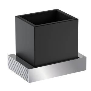 Стакан Timo Caisa 91031/00 настенный, хром, черный