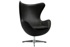 Кресло Bradex Home Egg Style Chair RF 0539 черный, натуральная кожа