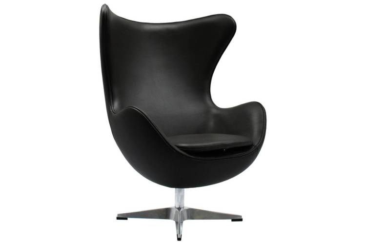 Кресло Bradex Home Egg Style Chair RF 0539 черный, натуральная кожа