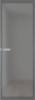 Межкомнатная дверь Profil Doors 1 AGN цвет профиля Серебро, стекло безопасное 4 мм иней графит 700x2000