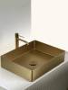 Раковина AltroBagno Аккордо (Accordo) 001009 OrSp матовое золото, 50.2x40.2 фото 6