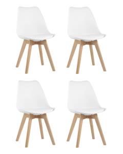 Набор из 4 стульев Stool Group Frankfurt Y863 white X4 белый